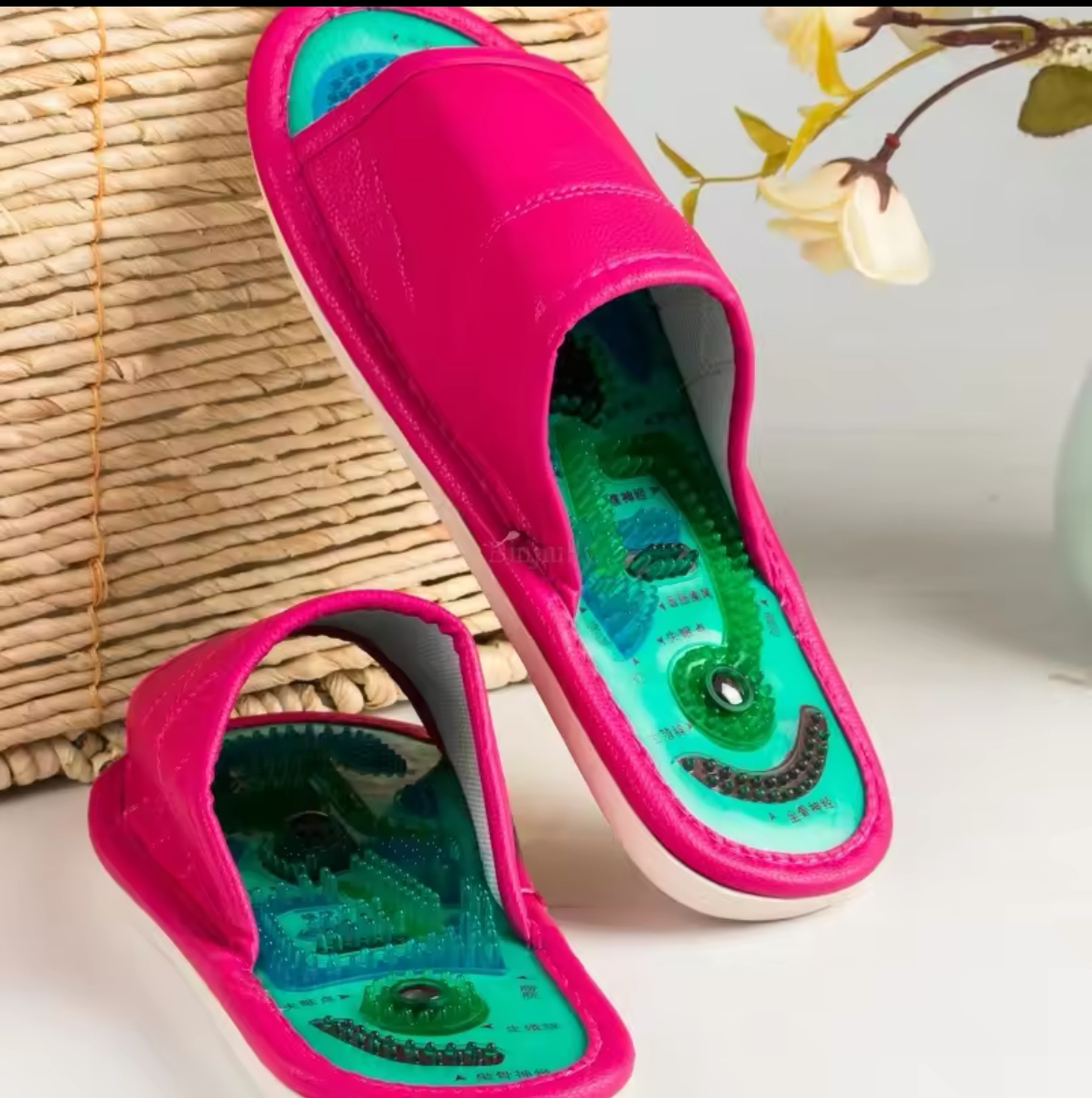 Massage Slippers Magnetic Therapy Acupoints Sole Foot Therapy Shoes Indoor Household